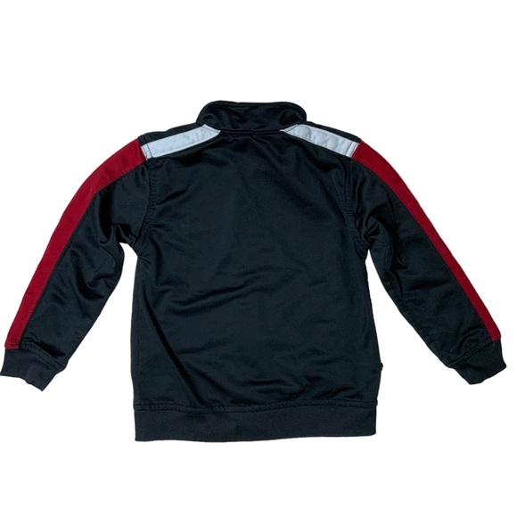 Air Jordan Jacket Zip Up Basketball Starter Red White Stripe Black Boys 4T - Picture 2 of 16